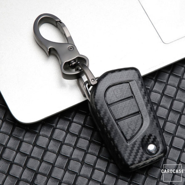 Cover Guscio / Copri-chiave plastica compatibile con Toyota, Citroen, Peugeot T1 nero