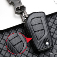 Carbon-Look Hartschalen TPU Schlüssel Cover passend für  Schlüssel schwarz HEK48-T1-1