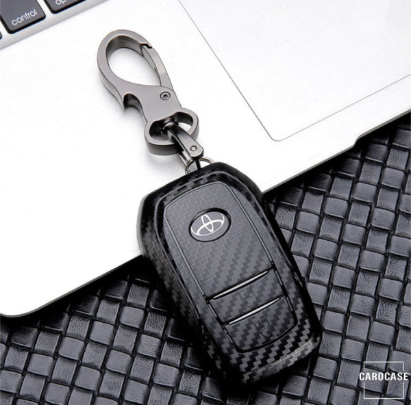 Schlüsselhülle Cover (HEK48) Cover passend für Toyota Schlüssel - schwarz