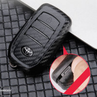 Carbon-Look Hartschalen TPU Schlüssel Cover passend für  Schlüssel schwarz HEK48-T4-1