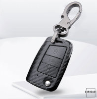 Schlüsselhülle Cover (HEK48) Cover passend für Volkswagen, Audi, Skoda, Seat Schlüssel - schwarz