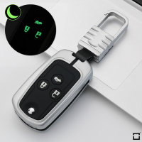 Schlüssel Cover mit Silikon Tastenabdeckung (Leuchtend) passend für Honda Autoschlüssel  HEK54-H6-S114