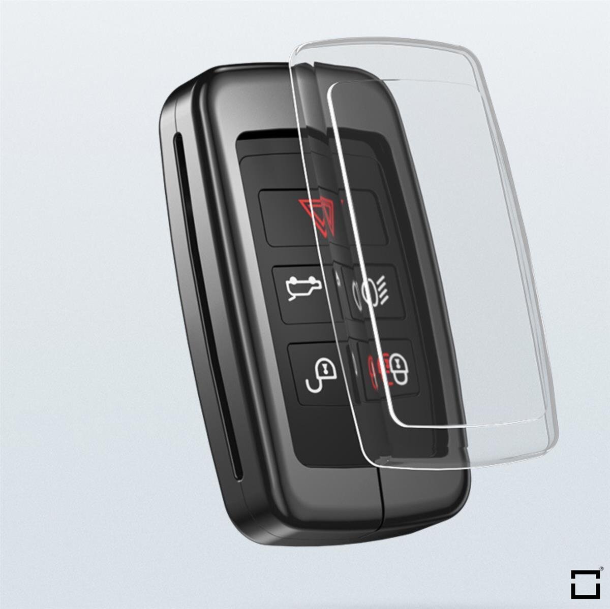 Blødt TPU-etui til Jaguar / Land Rover bilnøgler (type LR1) | Carocase Premium