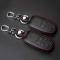 Leder Schlüssel Cover passend für Audi Schlüssel AX4 schwarz