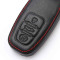 Leder Schlüssel Cover passend für Audi Schlüssel AX4 schwarz