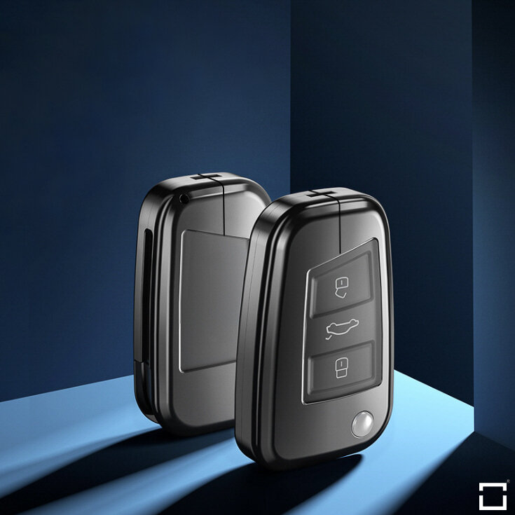 Premium Schlüsselhülle / Schlüsselcover für Volkswagen, Audi, Skoda, Seat Schlüssel (HEK55-Serie) Premium Autoschlüssel Schutzhülle - Detailansicht 3