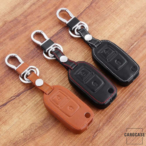 Leather key fob cover case fit for Volkswagen, Skoda, Seat V1 remote key