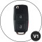 Leder Schlüssel Cover passend für Volkswagen, Skoda, Seat Schlüssel V1
