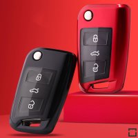 Premium TPU Schutzhülle für VW Skoda Seat Schlüssel-V3 + Schlüsselanhänger