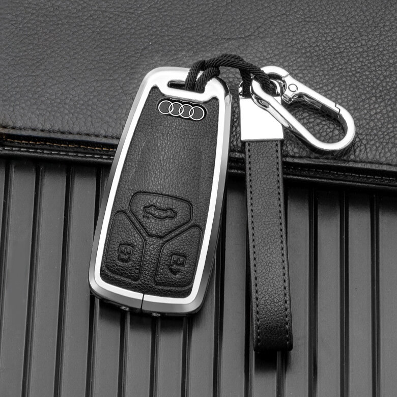Schutzhülle Cover (HEK58) passend für Audi Schlüssel inkl. Schlüsselanhänger Premium Autoschlüssel Schutzhülle - Detailansicht 3