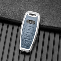 Coque de clé de voiture compatible avec Audi clés inkl. Schlüsselanhänger (HEK58-AX7)