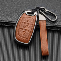 Coque de clé de voiture compatible avec Hyundai clés inkl. Schlüsselanhänger (HEK58-D1)