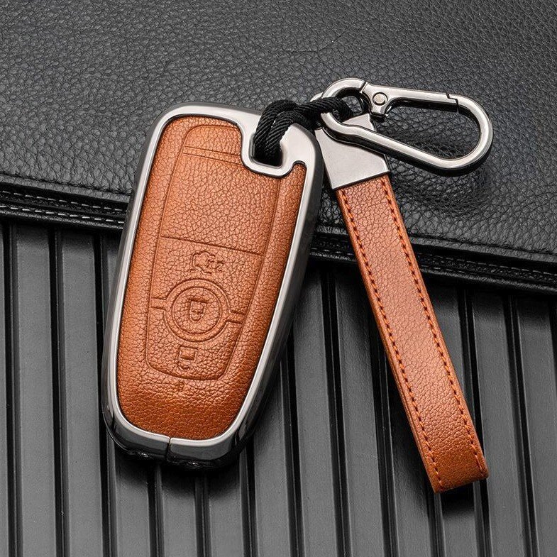 Læderetui til Audi / Seat / Skoda / VW bilnøgler (type F8) | Carocase Premium