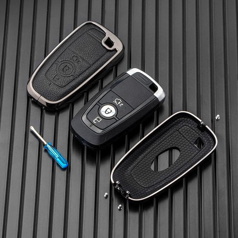 Læderetui til Audi / Seat / Skoda / VW bilnøgler (type F8) | Carocase Premium