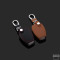 Leder Schlüssel Cover passend für Mercedes-Benz Schlüssel schwarz LEUCHTEND! LEK2-M7-1
