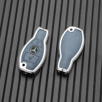 Coque de clé de voiture compatible avec Mercedes-Benz clés inkl. Schlüsselanhänger (HEK58-M6X)