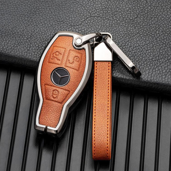 Premium Leder Schlüsselhülle / Schutzhülle (LEK66) passend für
