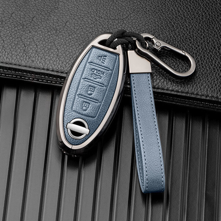 Schutzhülle Cover (HEK58) passend für Nissan Schlüssel inkl. Schlüsselanhänger Premium Schutzhülle Autoschlüssel Case