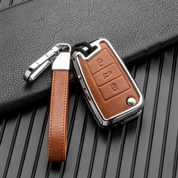 Schutzhülle Cover (HEK58) passend für Volkswagen, Skoda, Seat Schlüssel inkl. Schlüsselanhänger