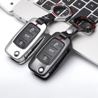 Coque de clé de voiture compatible avec Volkswagen, Skoda, Seat clés inkl. Mini Schraubendreher (HEK6-V2)