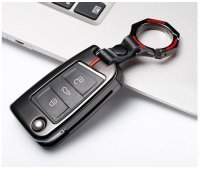 C-LINE Hartschalen Schlüssel Cover passend für Volkswagen, Audi, Skoda, Seat Schlüssel  HEK6-V3