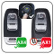 Leder Schlüssel Cover passend für Audi Schlüssel  LEUCHTEND! LEK2-AX4