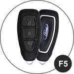 Leder Schlüssel Cover passend für Ford Schlüssel  LEUCHTEND! LEK2-F5