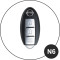 Leder Schlüssel Cover passend für Nissan Schlüssel  LEUCHTEND! LEK2-N6