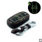 Leder Schlüssel Cover passend für Honda Schlüssel schwarz LEUCHTEND! LEK2-H5-1