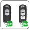 Leder Schlüssel Cover passend für Mazda Schlüssel braun LEUCHTEND! LEK2-MZ2-2