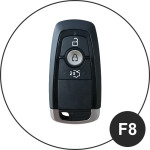 Leder Schlüssel Cover passend für Ford Schlüssel F8 schwarz