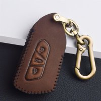 Leather key fob cover case fit for Volkswagen V11 remote key