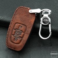 Leather key fob cover case fit for Audi AX5 remote key