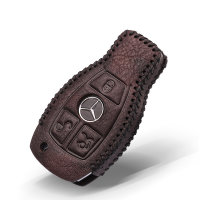 Leather key fob cover case fit for Mercedes-Benz M8 remote key