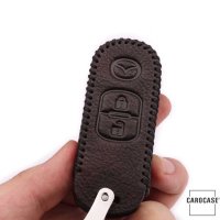 Leather key fob cover case fit for Mazda MZ1 remote key