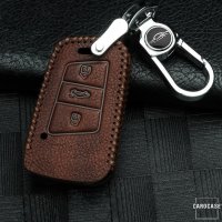 RUSTY Leder Schlüssel Cover passend für Volkswagen, Skoda, Seat Schlüssel  LEK13-V4