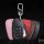 Coque de clé de voiture en cuir compatible avec Audi clés inkl. Karabiner in der passenden Farbe (LEK18-AX2)