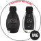 Leder Schlüssel Cover passend für Mercedes-Benz Schlüssel  LEUCHTEND! LEK2-M6