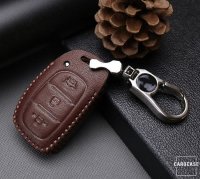 Leather key fob cover case fit for Hyundai D2 remote key