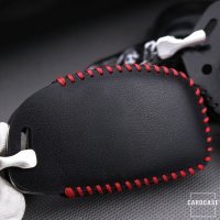 Leder Schlüssel Cover passend für Hyundai Schlüssel D2