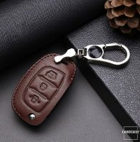 Leder Schlüssel Cover passend für Hyundai Schlüssel D7