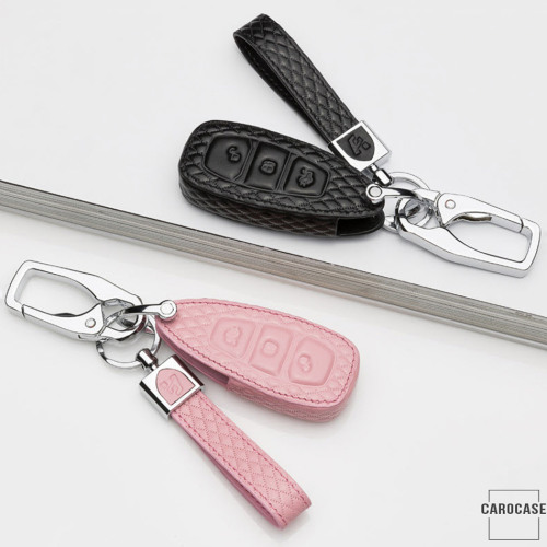 BLACK-ROSE Leder Schlüssel Cover für Ford Schlüssel  LEK4-F5