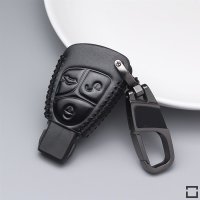 Leder Schlüssel Cover mit Ziernahnt passend für  Schlüssel  LEK18-M4
