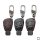 Leder Schlüssel Cover mit Ziernahnt passend für  Schlüssel  LEK18-M4