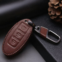 Leather key fob cover case fit for Nissan N6 remote key