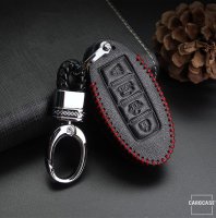 Leather key fob cover case fit for Nissan N8 remote key