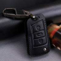 Coque de protection en cuir pour voiture Volkswagen clé télécommande V8X