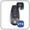 BLACK-ROSE Leder Schlüssel Cover für Volkswagen Schlüssel  LEK4-V7X