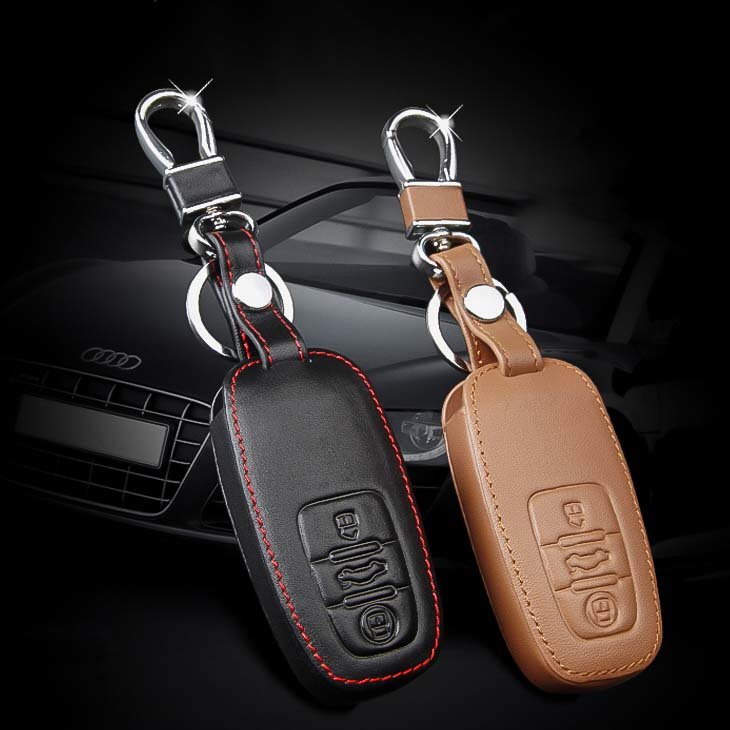 Leder Schlüssel Cover passend für Audi Schlüssel AX4, 10,95 €