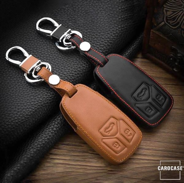 Leder Schlüssel Cover passend für Audi Schlüssel AX6
